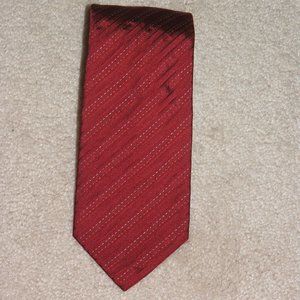 Massimo Bizzocchi Red Stripe Striped Silk Tie